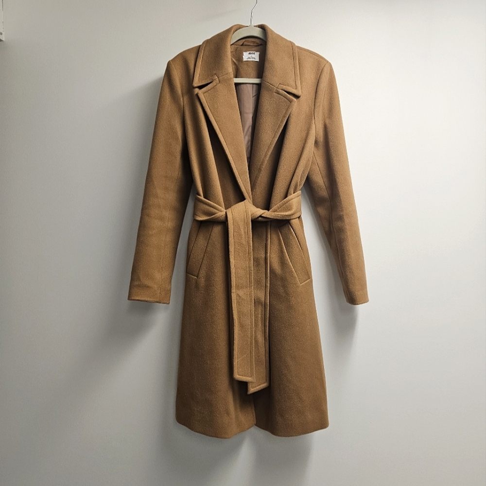 Tan/Brown Tie Belt Coat